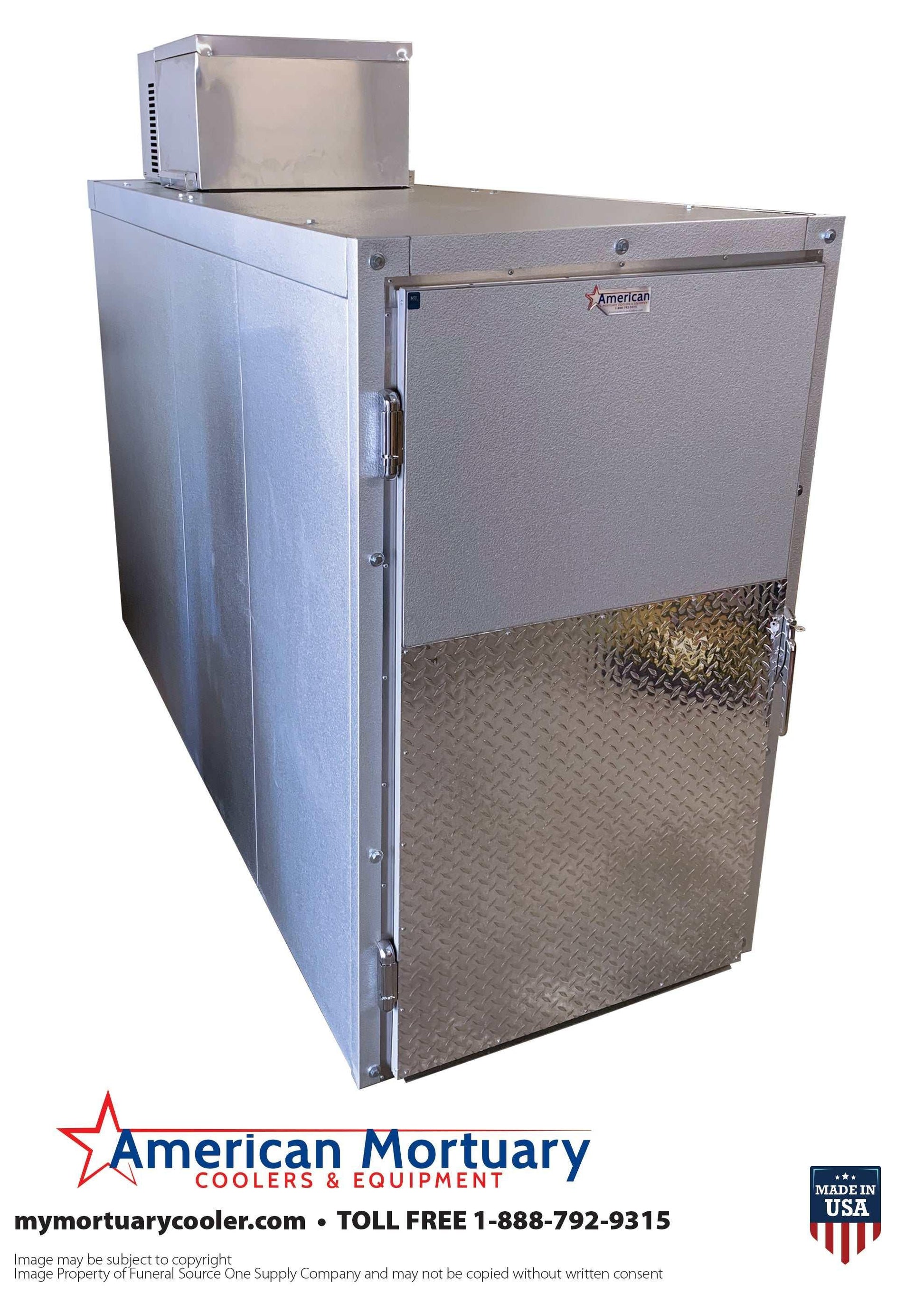 2 Body Roll In Style Mortuary Cooler - American Mortuary Coolers Powered by Funeral Source One Supply Company 