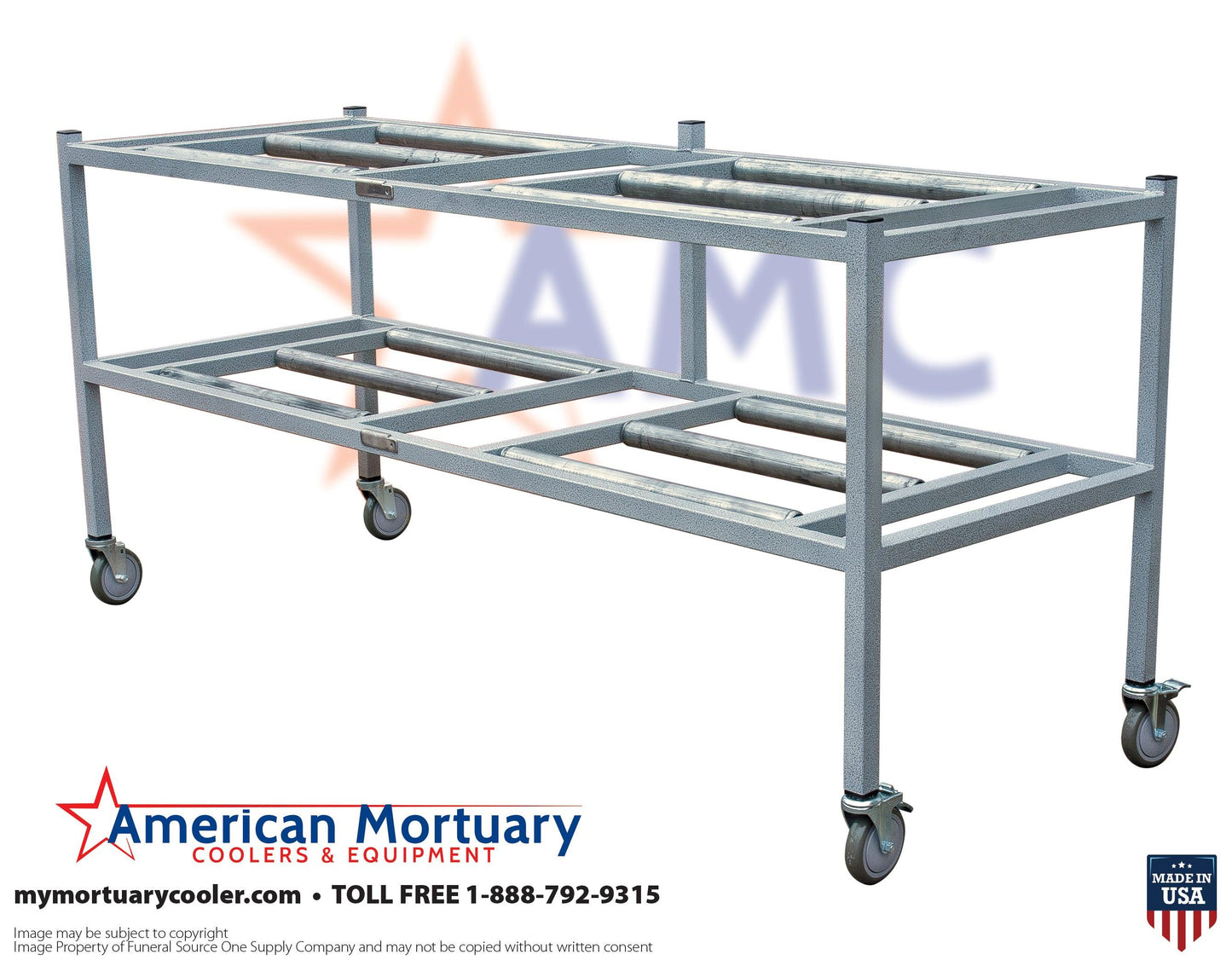 2-Tier Side Loading Mortuary Rack Model#2TR