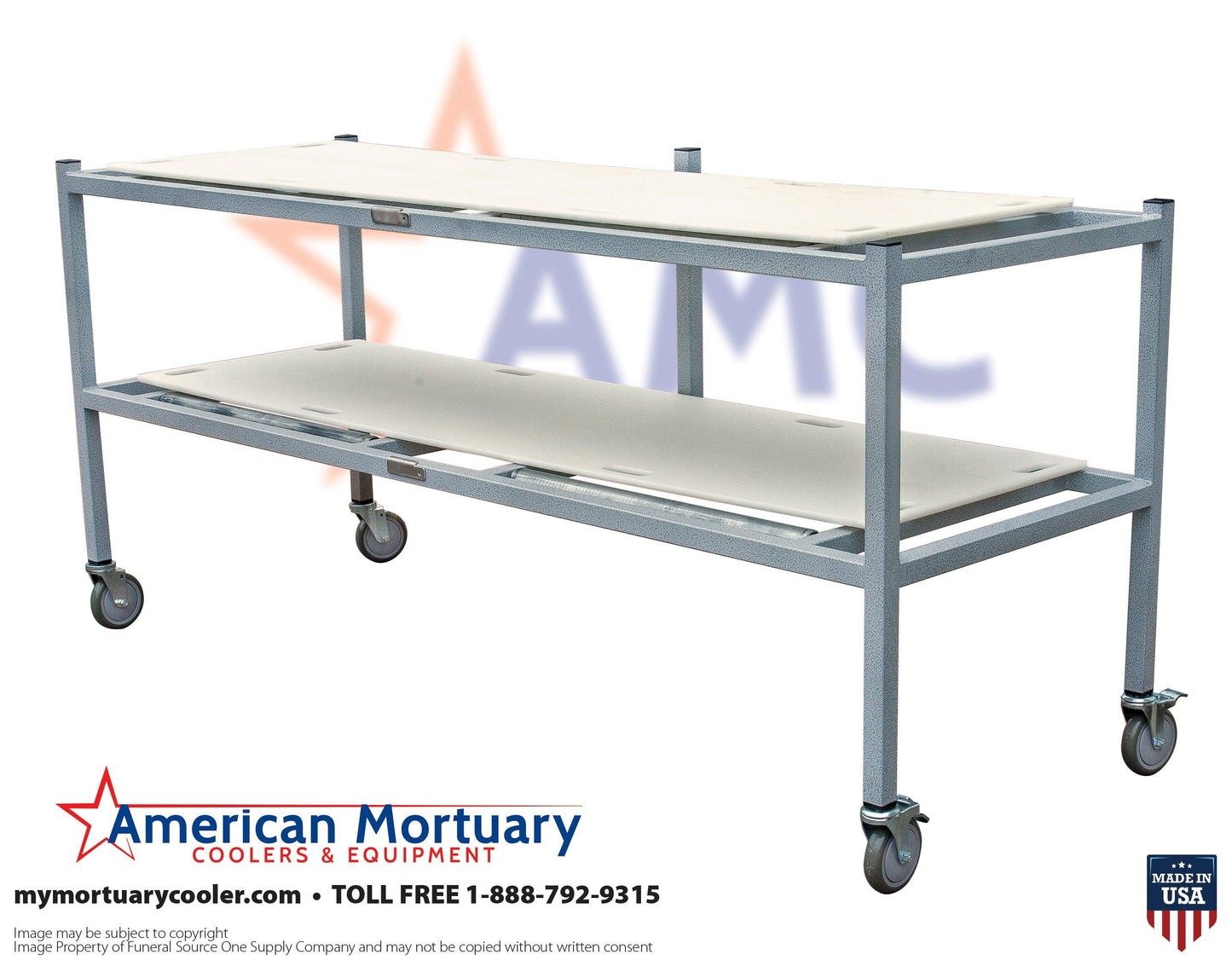 2-Tier Side Loading Mortuary Rack Model#2TR