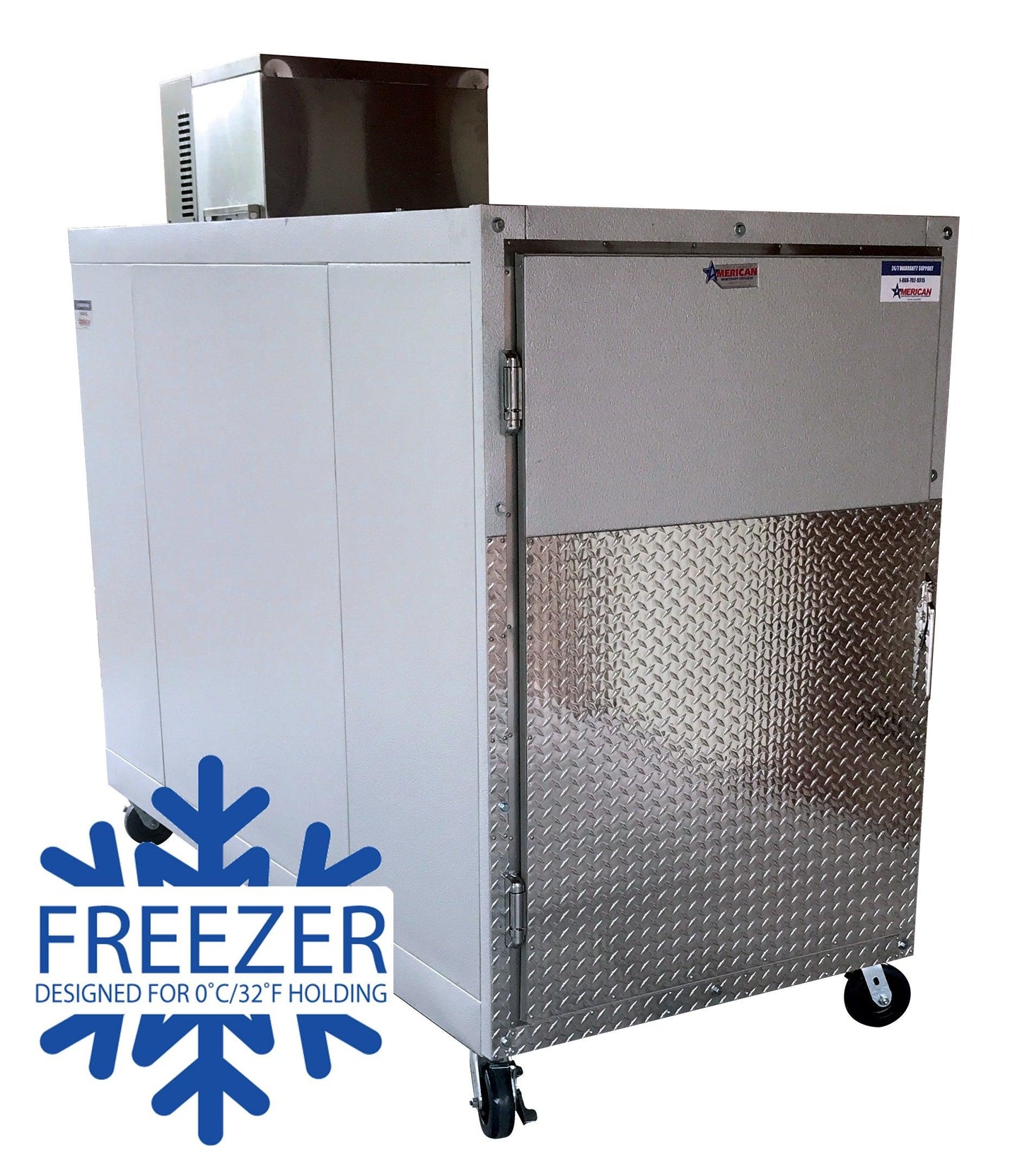 3 Body Oversized Mortuary Freezer - AMC Model #3BX-F -  American Mortuary Coolers Powered by Funeral Source One Supply Company 