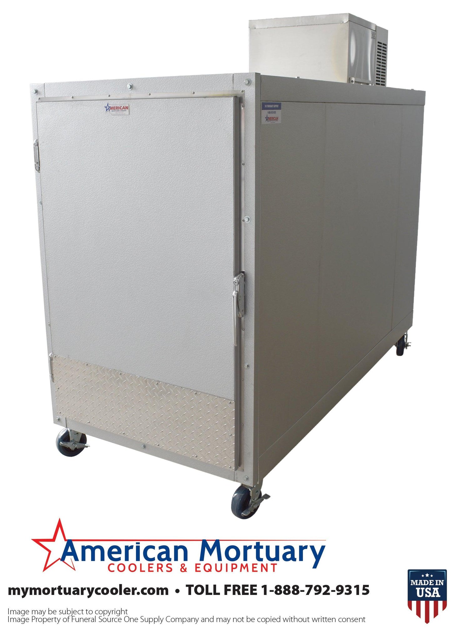 Three Body Extra Large Mortuary Cooler Mortuary Cooler Model 3BX - American Mortuary Coolers Powered by Funeral Source One Supply Company 