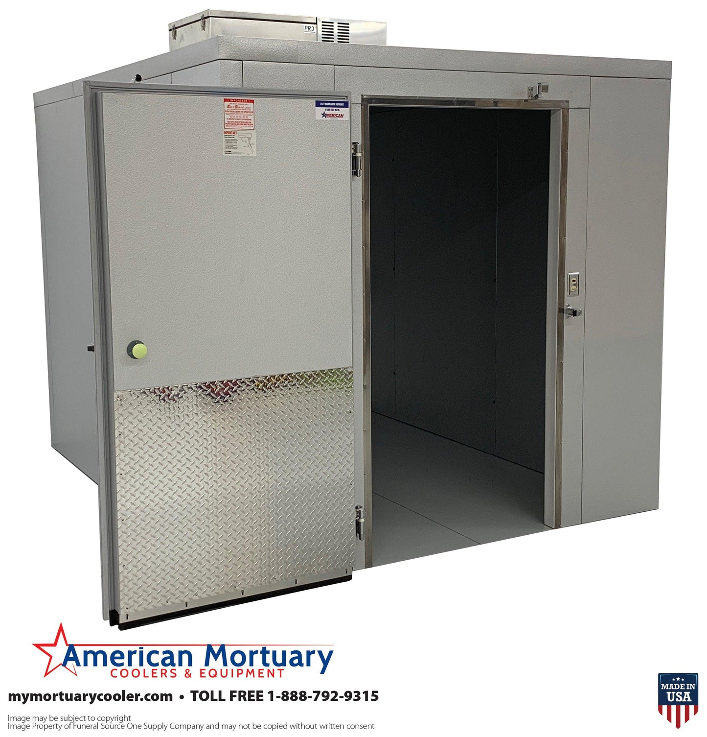 8' x 10' Walk-In Mortuary Morgue Cooler Model #0810