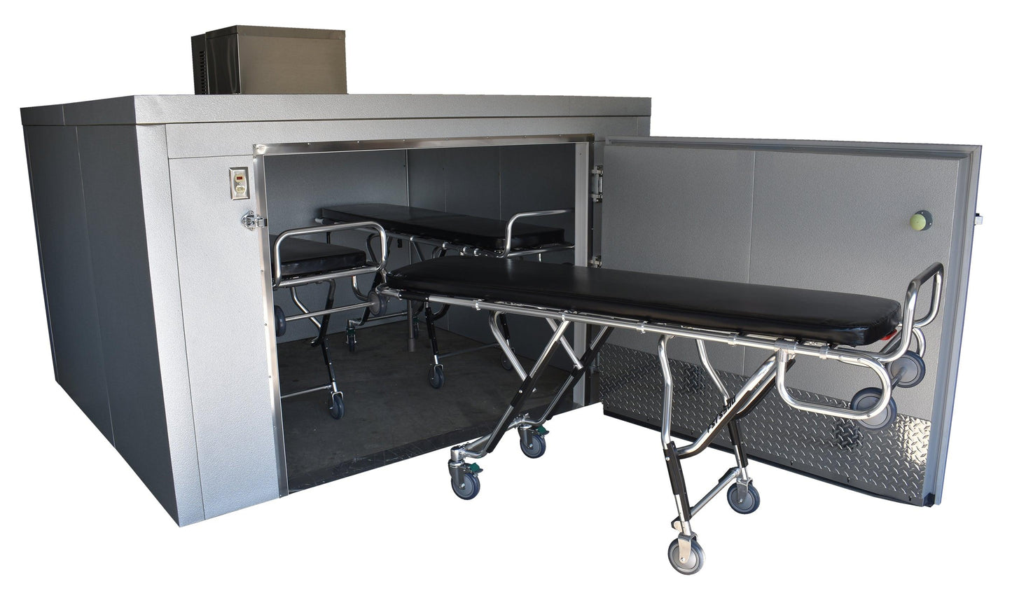 Triple Cot Roll-In Mortuary Cooler AMC Model #TR3