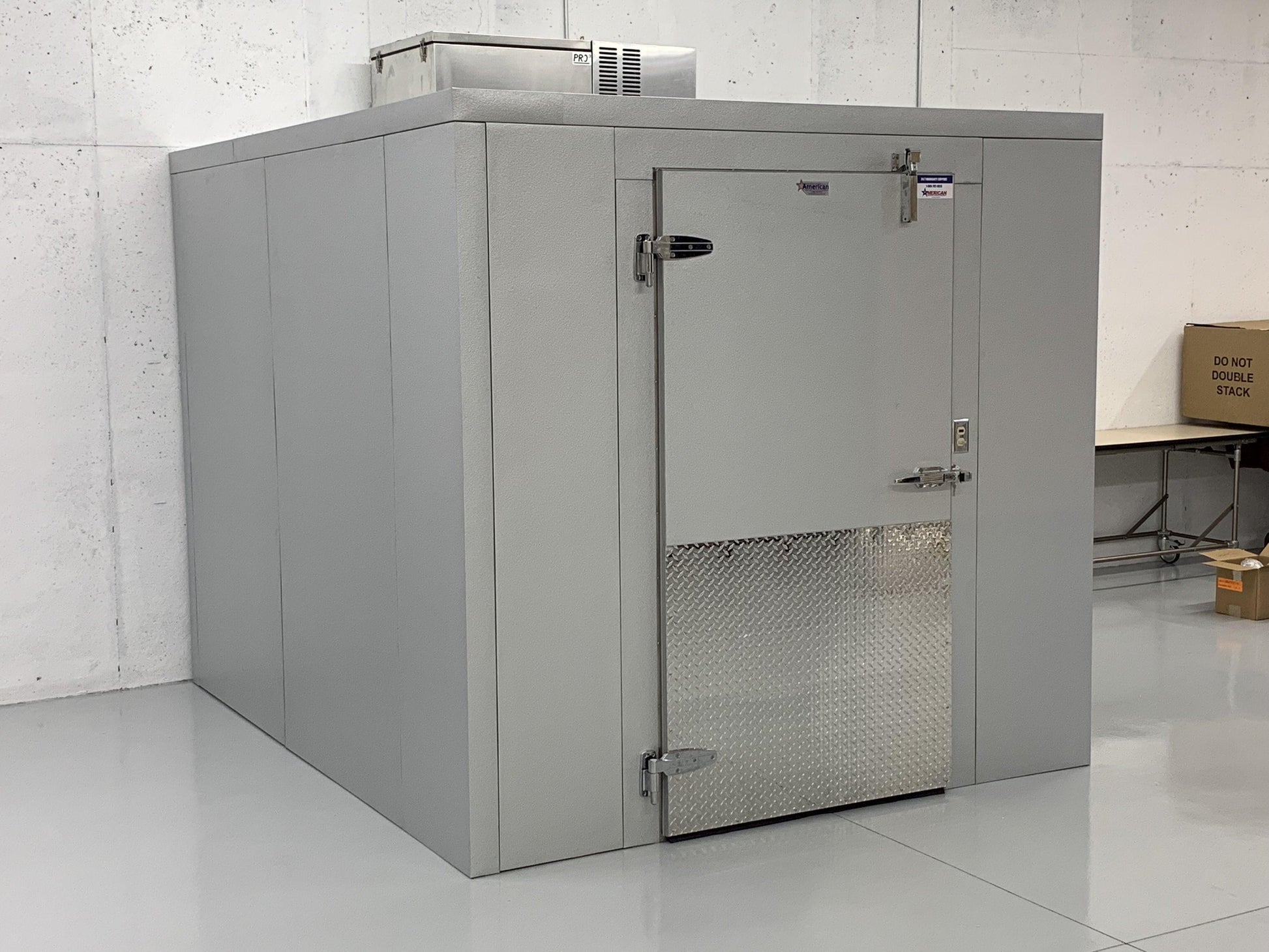 8 x 10 Walk-In Mortuary Morgue Cooler by American Mortuary - American Mortuary Coolers Powered by Funeral Source One Supply Company 