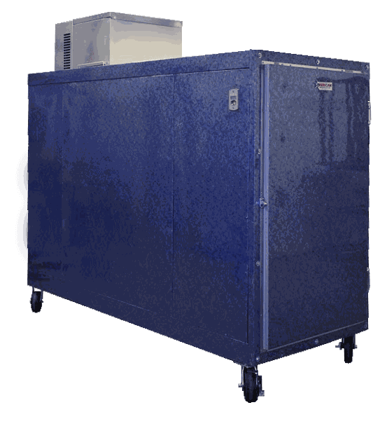 Blue mortuary cooler 3 body morgue cooler 