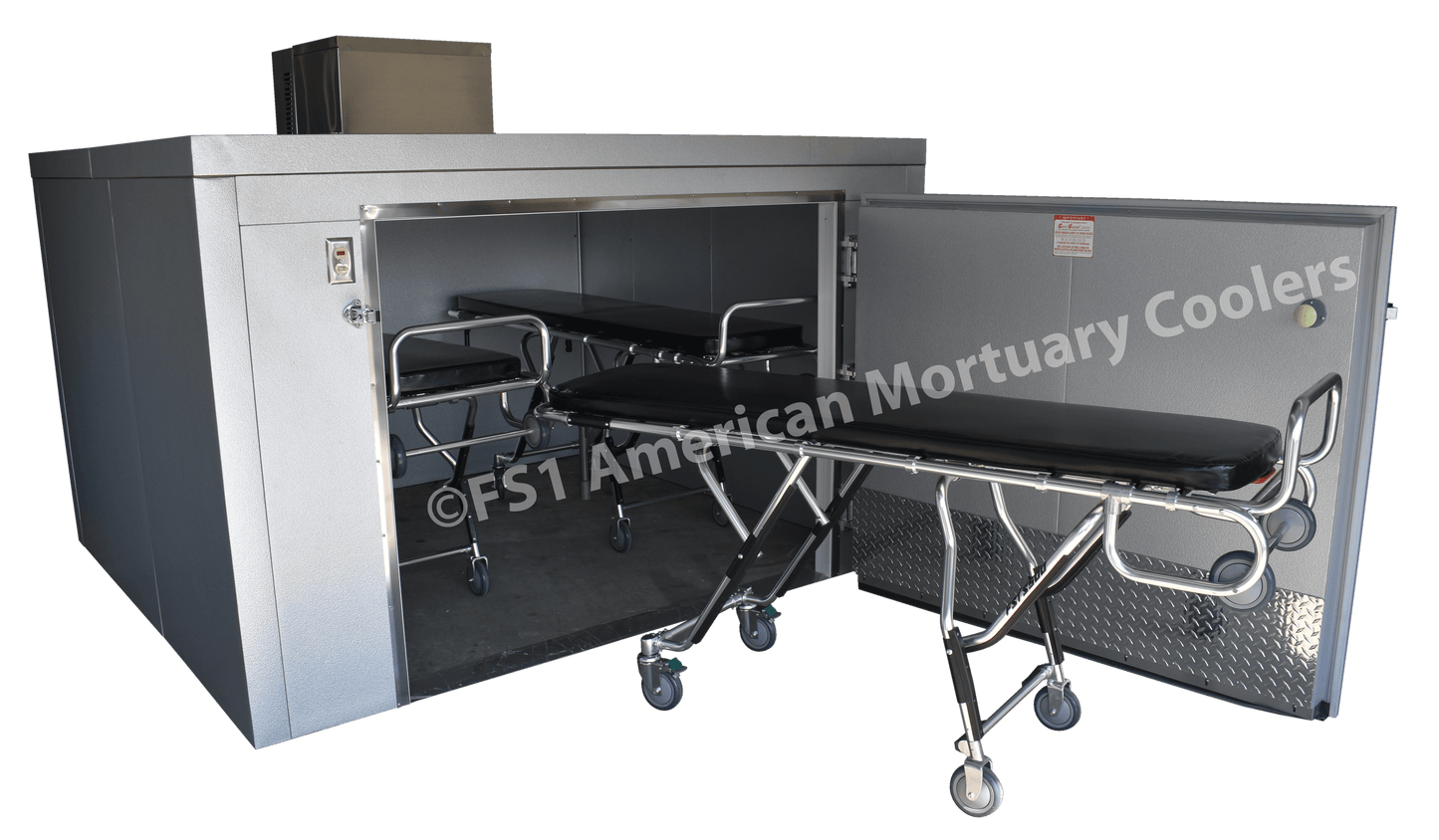 Triple Cot Roll-In Mortuary Cooler AMC Model #TR3