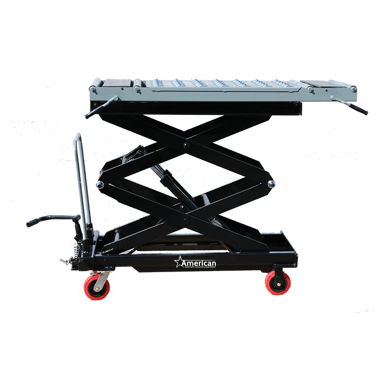 Side View of Crematory Scissor Body Lift